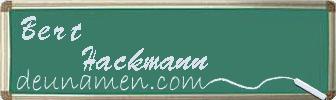 Bert Hackmann Visitenkarte